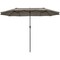 15 Feet Double-Sided Large Coverage Patio Umbrella Shade Canopy with Hand-Crank and Steel Frame